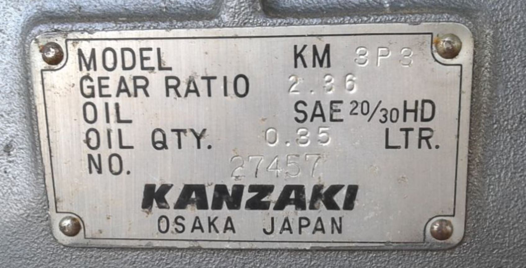 Kanzaki KM3P3 keerkoppeling met gear ratio 2.36